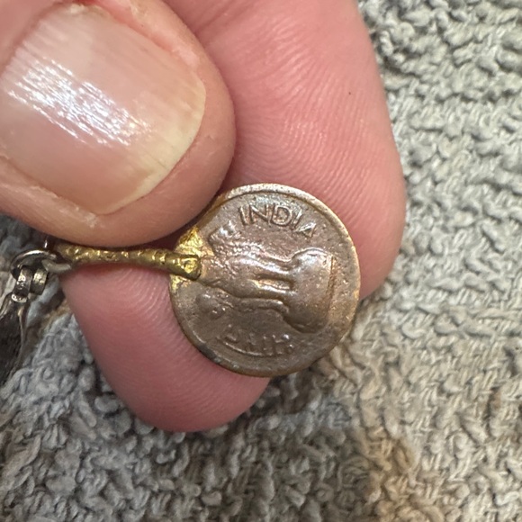 Vintage Charm Necklace with Heart and India Coin Accents 17 1/2” long - Picture 8 of 10